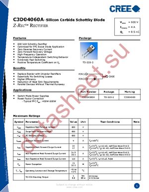 C3D04060A datasheet  